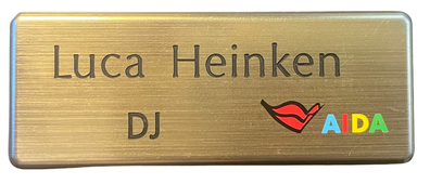 Namensschild von AIDA