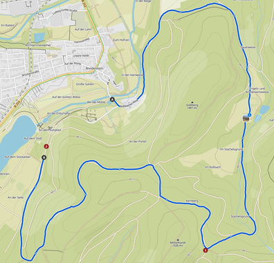 Karte der Wanderung Rossbacher Hof