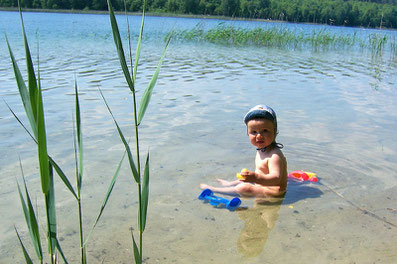 Krummer See, Zwenzow, schönste Badestelle in Mecklenburger Seenplatte 