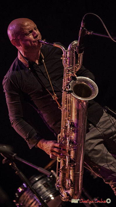Guillaume Schmidt, saxophone baryton; Clax Quartet. Festival JAZZ360 2018, Cénac. 09/06/2018