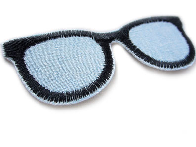 Bild: Nerdbrille zum aufbügeln, Bügebild Brille, Accessoire für Jeansjacken
