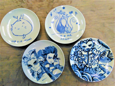 熱海　体験陶芸　有田絵皿コース