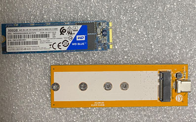 M.2 SATA SSD →USB接続変換
