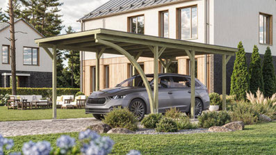 Bogenpfosten-Einzelcarport
