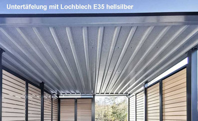 E35 Trapezlochblech Carport Unterdecke