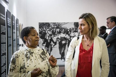 Federica Mogerini with Antoinette Sithole