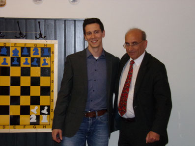 Nikolas Lubbe und Jürgen Carsten, Schachhochschule Braunschweig