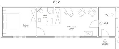 Grundriss Ferienwohnung 2