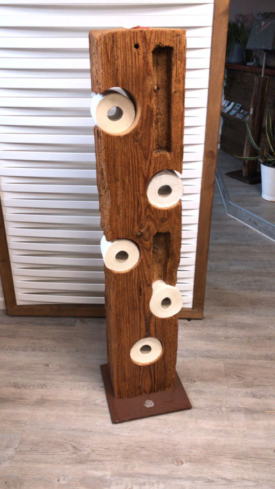 Klorollenhalter aus Altholz. Rustikale Toilettenpapierhalter