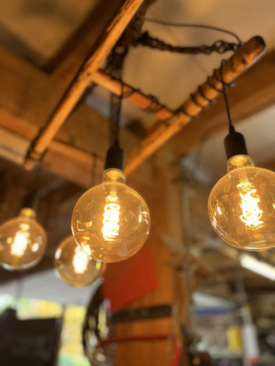 Leiterlampe mit schönem warmem Licht.