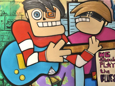 We Should Play The Blues 80 x 60 Acryl