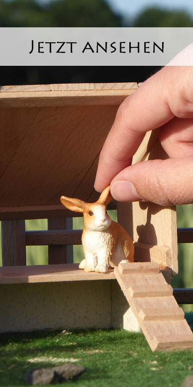 Kaninchenstall für Schleich aus Holz