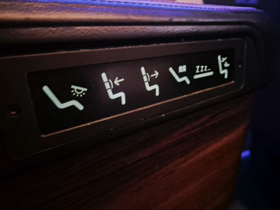 Sitzeinstellungen Condor Business Class