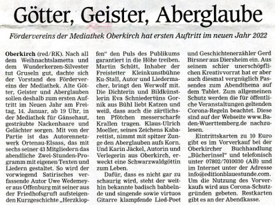 Mittelbad.Presse, ARZ-Oberkirch, 10.01.2022