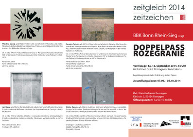 Künstlerforum Remagen VILLA HEROS / Ausstellung Deutsch-Polnische Künstlerbegegnung / Kurator und Einführung: Stefan Zajonz, Remagen 2014