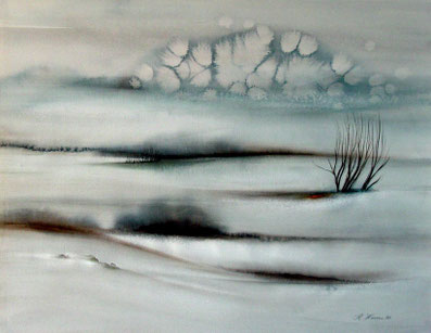 ein Hauch von Landschaft, Aquarell 1986, 62x48cm, 1.800,00 Euro