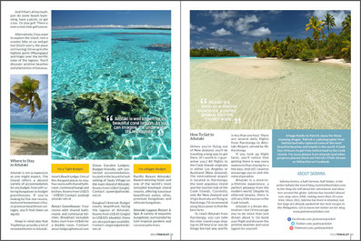 Solo Travelist February Issue 2014 features my article "Heaven on Earth - Aitutaki, Cook Islands" by Sabrina Iovino | JustOneWayTicket.com