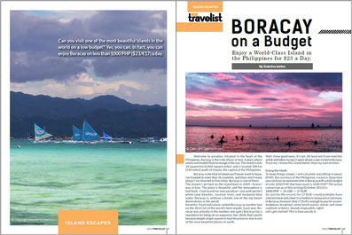 Solo Travelist November Issue features my article "Boracay on Budget" by Sabrina Iovino | JustOneWayTicket.com