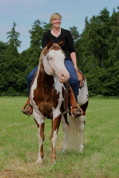 Schwester Melanie auf "Color My Gun" alias "Günter" (Foto: S.Stolz)
