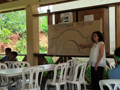 Explicando la actividad del día de la paz