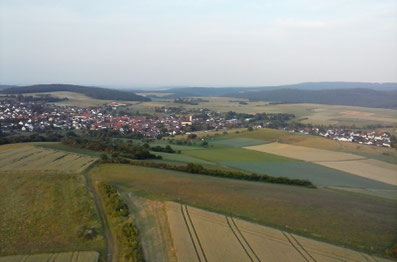Ballonfahrt über dem Taunus, Deutschland