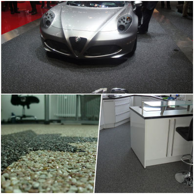 Steinteppich für Autohäuser und Ausstellungsräume 