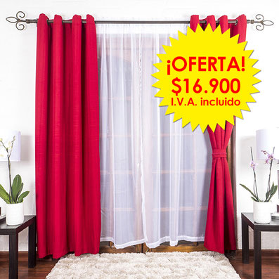 Set de Cortinas Lino malla en oferta - Santiago de Chile