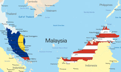 Karte von Malaysia 