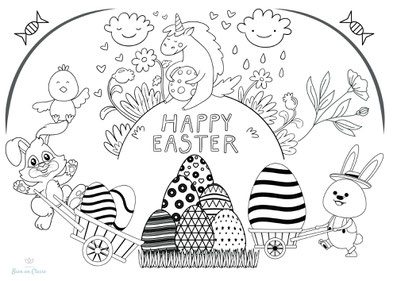 pâques coloriage easter