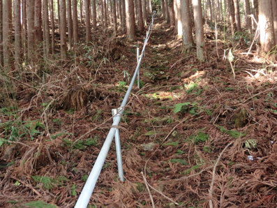 関所神社への急登