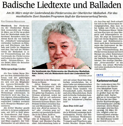 Mittelbadische Presse ARZ Oberkirch 7.3.2020