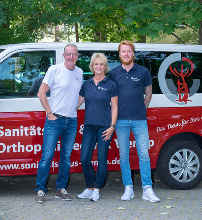 Familie Vienup (v.l. Markus V., Corina V., Joshua V.), 2018