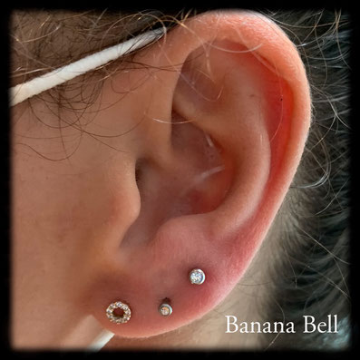 Bijoux Clous Tiple Piercing Lobe