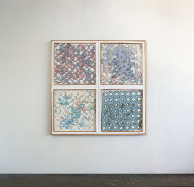 Aspirations d'eau Part. I, quadryptique, dim. 1,20 m x 1,20 m, 2014