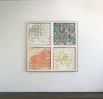 Aspirations d'eau Part. I, quadryptique, 1,20 m x 1,20 m, 2014