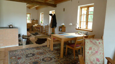 Esszimmer in der Ferienwohnung Igelruh in Boek an der Müritz