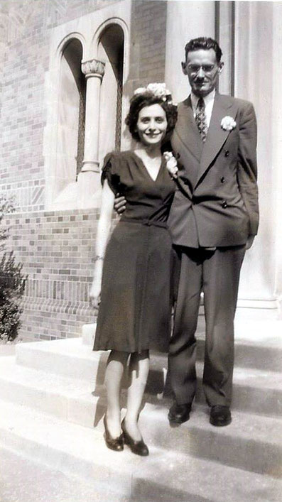 Larry's parents wedding day - Annarosa & Theodore Karrasch, New York