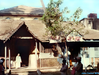 Korshed Irani on the entrance steps during the early 1970s