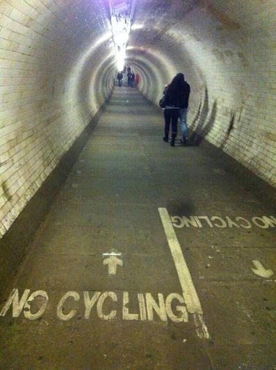 Tunnel under the Thames in London