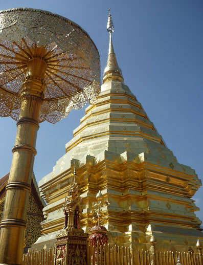 Wat Phra That Doi Suthep, Golden Chedi, Thailand