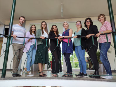 Unsere neuen Kolleg/-innen an der RSDS: Timo Meissner, Katja Schnekenburger, Christina Kleiser, Salomi Dinort, Petra Bärtels, Anna-Lisa Strobel, Vera Dreßen und Jasmin Ruch.