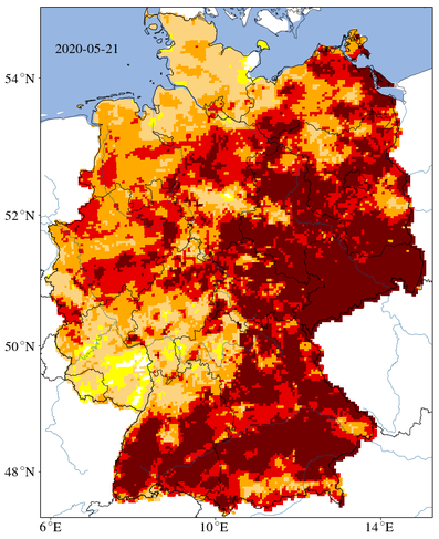 Dürremonitor des Helmholtz-Zentrums für Umweltforschung