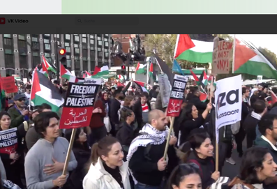 London - langer Demo-Zug durch London, Demonstration für Waffenstillstand und ein Freies Palästina am 28.10.2023. Screenshot