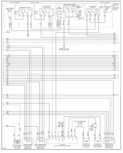 Acura TL Automatic AC Wiring Diagram 2