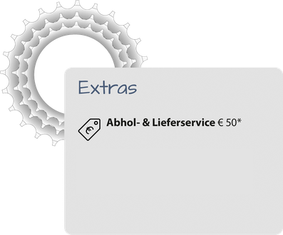Extra-Leistungen, Fahrradwäsche, Abhol- & Liefersevice
