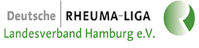Logo der Deutschen Rheuma-Liga Landesverband Hamburg e.V. mit grünem, stilisiertem R-Symbol
