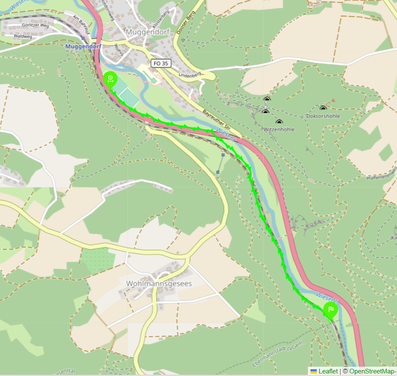 Strecke TR 4 (www.openstreetmap.org)