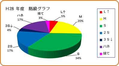 柑橘階級分布グラフ【H28】 和×夢 nagomu farm