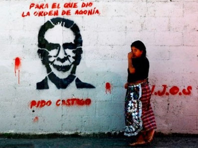 Graffity af Ríos Montt i Guatemala City