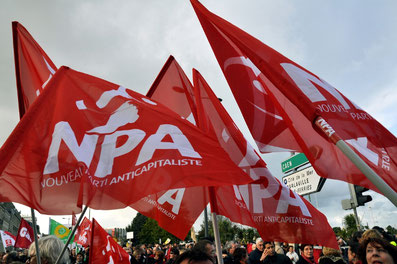 Demoblok af ’Nouveau Parti Anticapitaliste’- NPA 